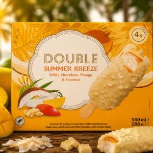 DOUBLE Summer Breeze White chocolate, Mango & Coconut 4x85ml